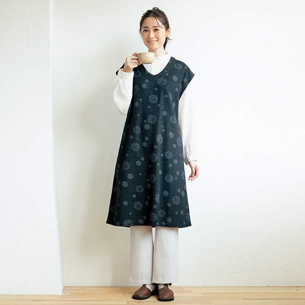 水玉プリントカットソージャンパースカート | 京都通販ミセスの 