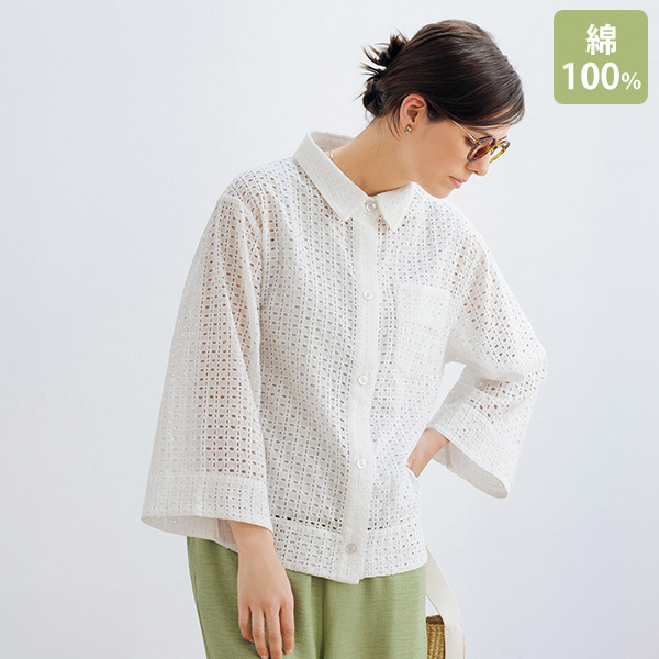 総レースシャツジャケット | 京都通販ミセスのファッション館・本店