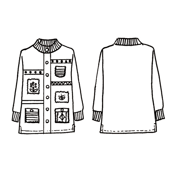 コード刺しゅう使いニットジャケット | 京都通販ミセスのファッション