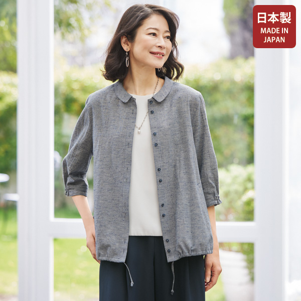 綿麻デザインブラウスジャケット | 京都通販ミセスのファッション館・本店