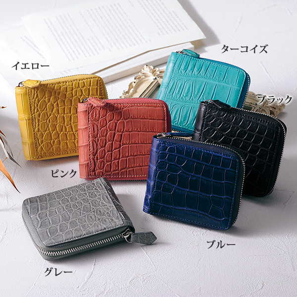 クロコダイルレザーコンパクト財布 | 京都通販ミセスのファッション館