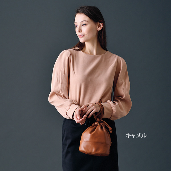羊革巾着バッグ | 京都通販ミセスのファッション館・本店