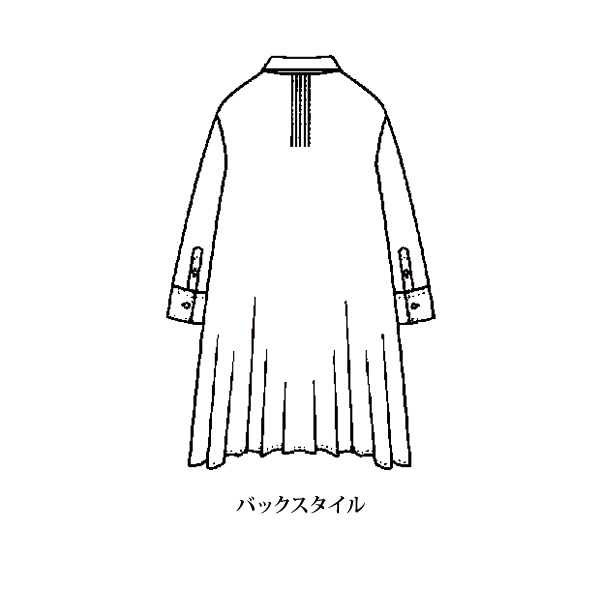 小さい襟が上品なシャツチュニックワンピース | 京都通販ミセスの